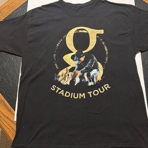 Garth Brooks Black n Gold Short Sleeve Concert Stadium Tour T-shirt Size 2XL
